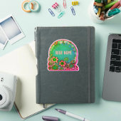 Aqua Floral Custom Inspirivity Sticker