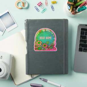 Aqua Floral Custom Inspirivity Sticker