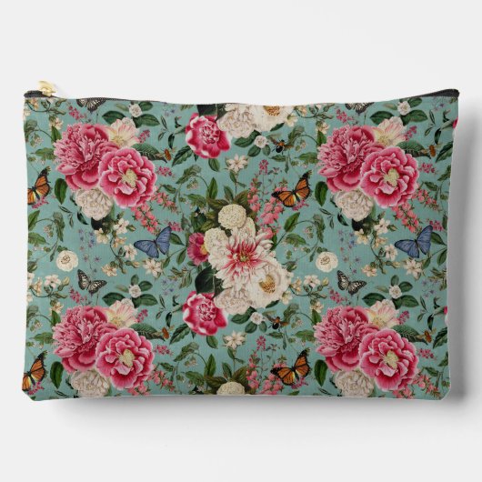 Aqua Floral Etui (Voorkant)