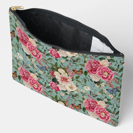 Aqua Floral Etui (Open)