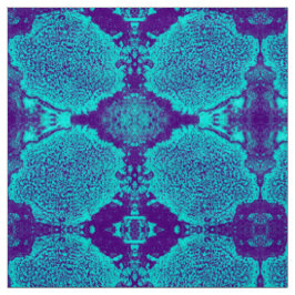 Aqua Floral Fabric Stof