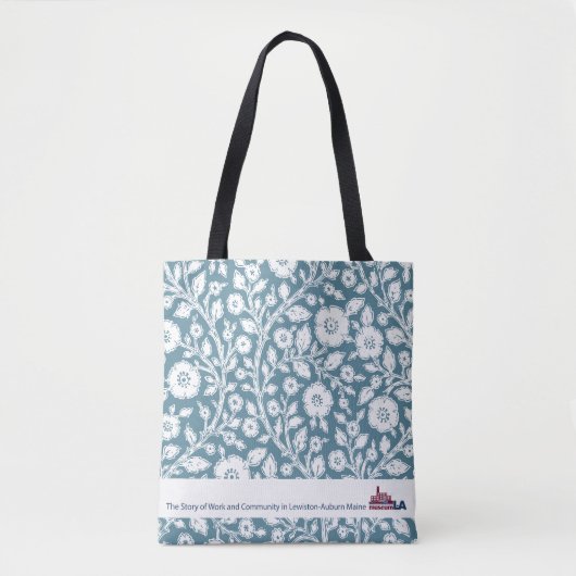 Aqua Floral Museum LA Canvas tas (Voorkant)