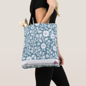 Aqua Floral Museum LA Canvas tas (Dichtbij)