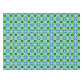 Aqua Floral Tafelkleed (Voorkant (Horizontaal))
