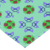 Aqua Floral Tafelkleed (Gekanteld)