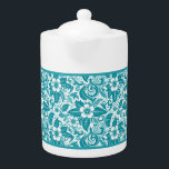 Aqua Floral theepot<br><div class="desc">Aqua Floral theepot</div>