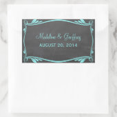 Aqua Flourish Chalkboard Wedding Stickers (Tas)