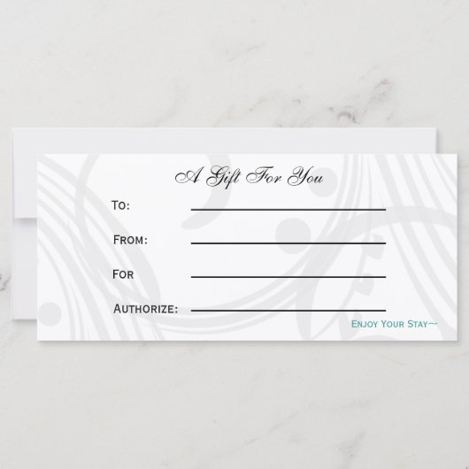 Aqua Flourish Personalized Business Stationery (Achterkant)