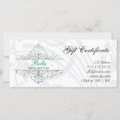Aqua Flourish Personalized Business Stationery (Voorkant)