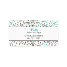 Aqua Flourish Personalized Business Stationery