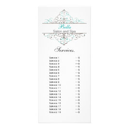 Aqua Flourish Personalized Business Stationery Reclamekaart