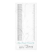 Aqua Flourish Personalized Business Stationery Reclamekaart (Achterkant)