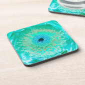 Aqua Flower Hard Plastic Onderzetter (Linkerzijde)