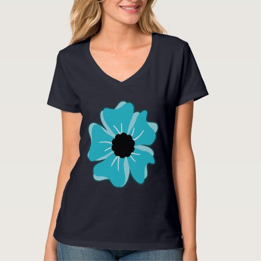 Aqua Flower T-shirt (Voorkant)