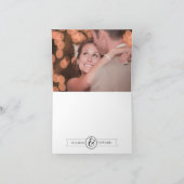  Aqua Flowers Dank u Wenskaart Bedankkaart (Binnen)