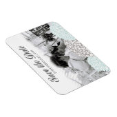 Aqua Flowers sparen de Datum Flexible Magnet Magneet (Rechterzijde)