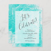 "Aqua Foam" Abstract Kaart (Voorkant / Achterkant)