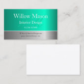 Aqua Folie en Visitekaartje van geborsteld staal (Voorkant / Achterkant)