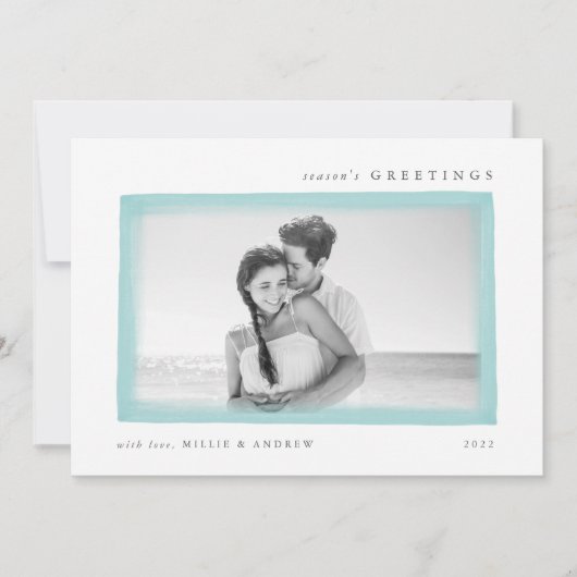 Aqua | Foto van dromer Wish Season Feestdagenkaart (Voorkant)