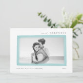 Aqua | Foto van dromer Wish Season Feestdagenkaart (Staand voorkant)