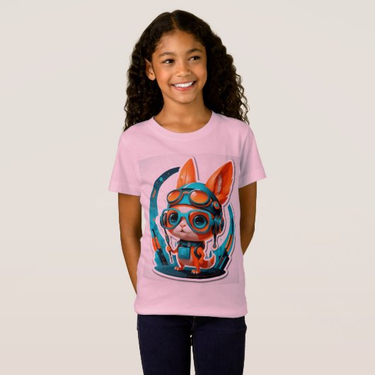 Aqua Foxy Vibes T-shirt (Voorkant volledig)