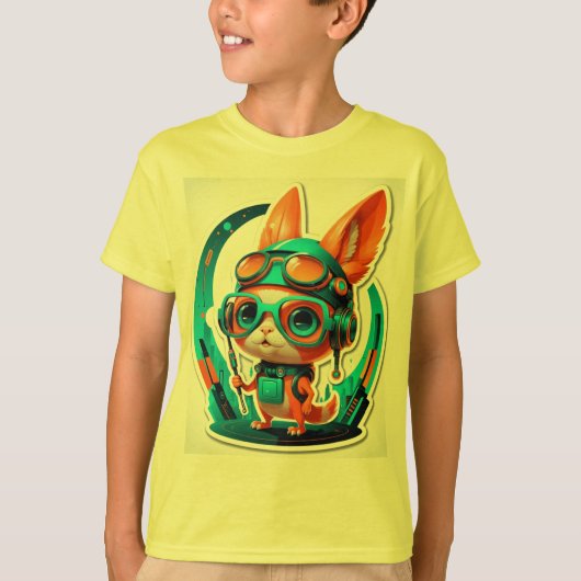 Aqua Foxy Vibes T-shirt (Voorkant)