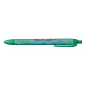 Aqua Fractal Personalized Zwarte Inkt Pen (Bodem)