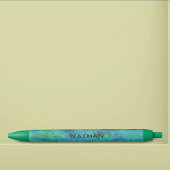 Aqua Fractal Personalized Zwarte Inkt Pen