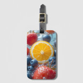 Aqua Fruit Medley Bagagelabel (Voorkant (verticaal))
