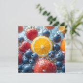 Aqua Fruit Medley Save The Date (Staand voorkant)