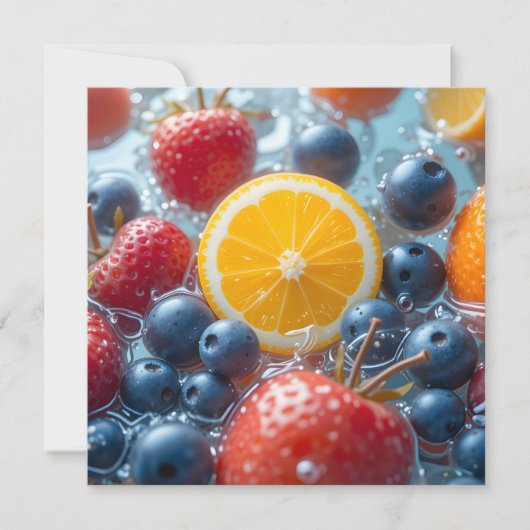 Aqua Fruit Medley Save The Date (Voorkant)