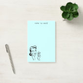 Aqua Funny Retro Woman Note for Self Notes (Kantoor)