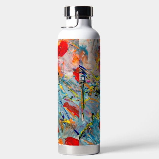 Aqua Fusion: Abstracte elegantie"? Waterfles (Rechts)