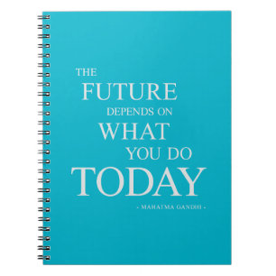 Aqua Future Inspirerend Motivatie Citaat Nota Notitieboek