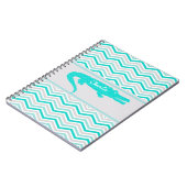 Aqua Gator op Chevron-laptop met persoonlijke func Notitieboek (Linkerzijde)