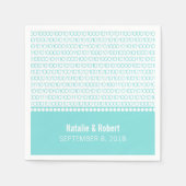 Aqua Geek Chic Binary Code Paper Napkins Servet (Voorkant)