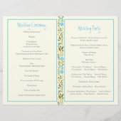 Aqua, geel programma voor de bruiloft aan de rand (Achterkant)