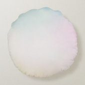 Aqua Geel Roze Waterverf Inspirerend Eenhoorn Rond Kussen (Achterkant)