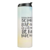 Aqua Geel Roze Waterverf Inspirerend Eenhoorn Thermosbeker (Gedraaid links)