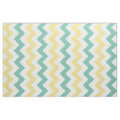 Aqua, geel, witte Chevron Stripe verbinding Stof (Fat Quarter)