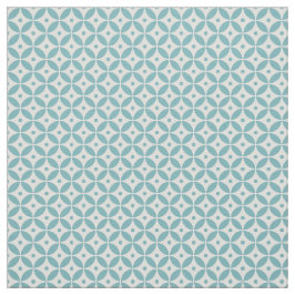 Aqua Geometric Circles Pattern Shippo Stof