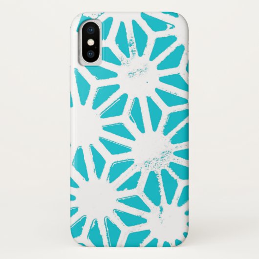 Aqua geometrisch patroon Case-Mate iPhone case (Achterkant)