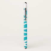 Aqua geometrisch patroon Case-Mate iPhone case (Achterkant/links)