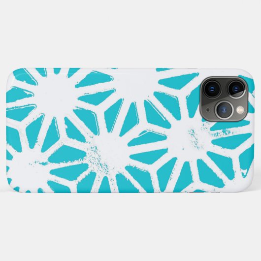 Aqua geometrisch patroon Case-Mate iPhone case (Achterkant (horizontaal))