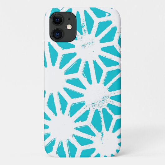 Aqua geometrisch patroon Case-Mate iPhone case (Achterkant)