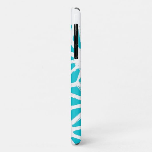 Aqua geometrisch patroon Case-Mate iPhone case (Achterkant/links)