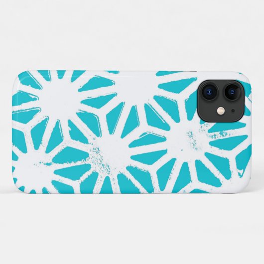 Aqua geometrisch patroon Case-Mate iPhone case (Achterkant (horizontaal))