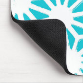 Aqua geometrisch patroon muismat (Hoek)