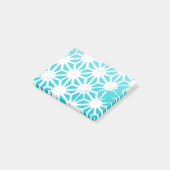 Aqua geometrisch patroon post-it® notes (Schuin)