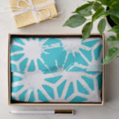 Aqua geometrisch patroon tissuepapier (Geschenk)